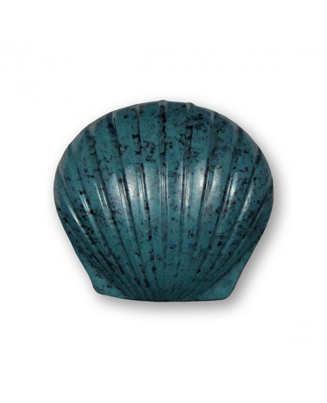 Shell, Patina Blue Brass Keepsakes urn
