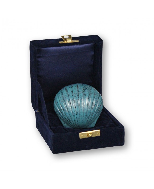 Blue Patina Finished Permanent Brass urn