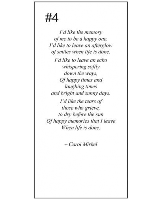 Memorial Bookmarks Printable Templates