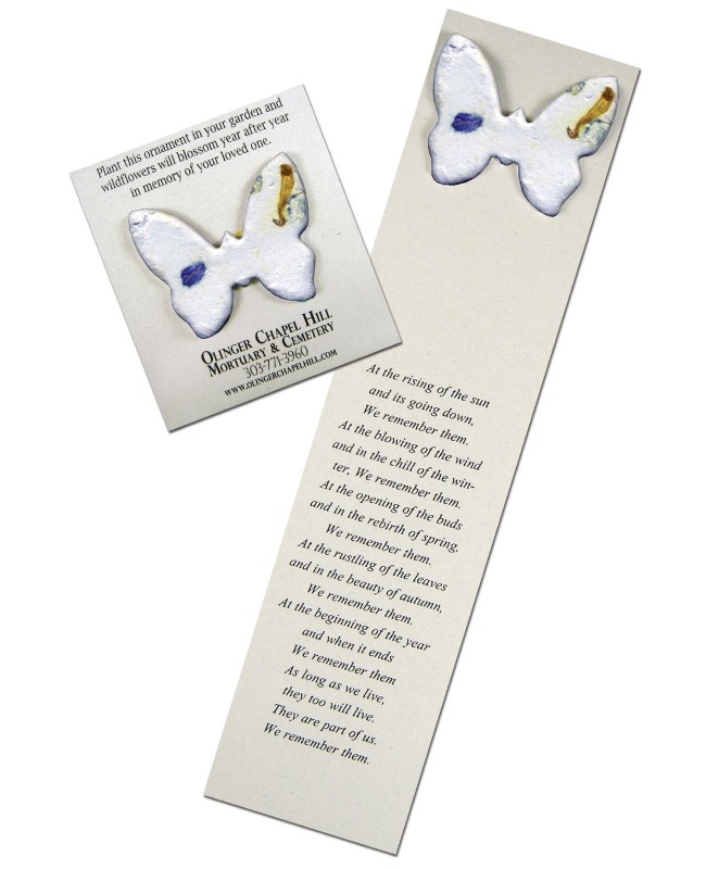beautiful personalised Memorial Bookmarks
