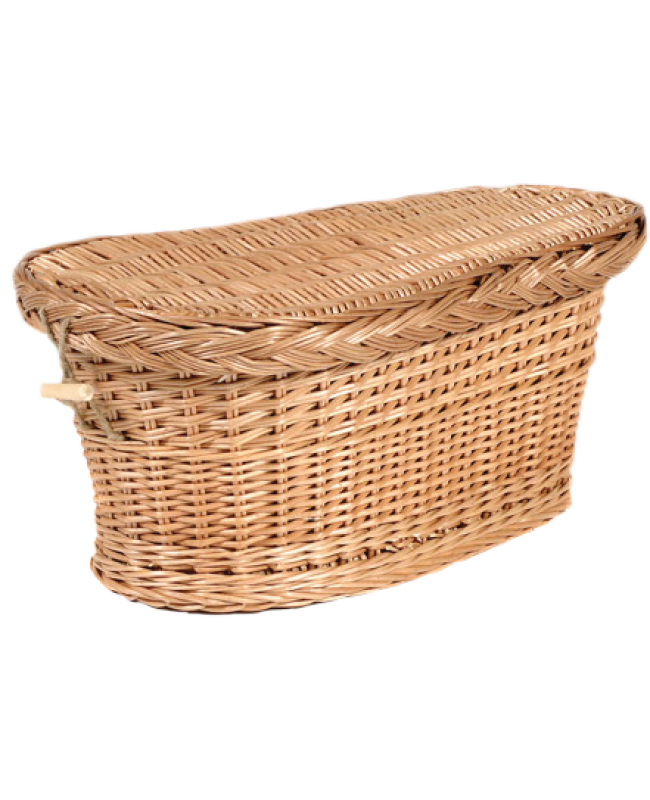 18" Infant Woven Willow Caskets - Includes Personalized Bamboo Plaque - Ground Shipping Included