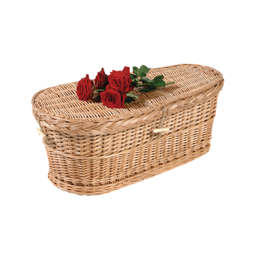 24" - 48" Infant Woven Willow Caskets - Includes Personalized Bamboo Plaque - Ground Shipping Included