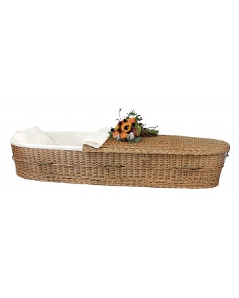 Adult Willow Casket - Includes Personalized Bamboo Plaque - Ground Shipping Included