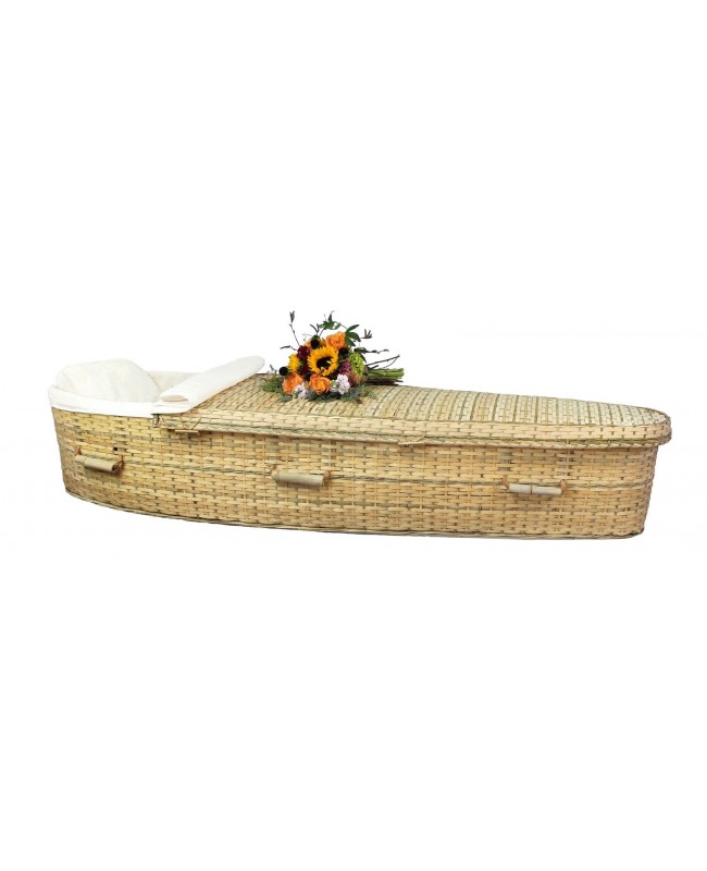 Bamboo Adult Casket - Includes Personalized Bamboo Plaque - Ground Shipping Included