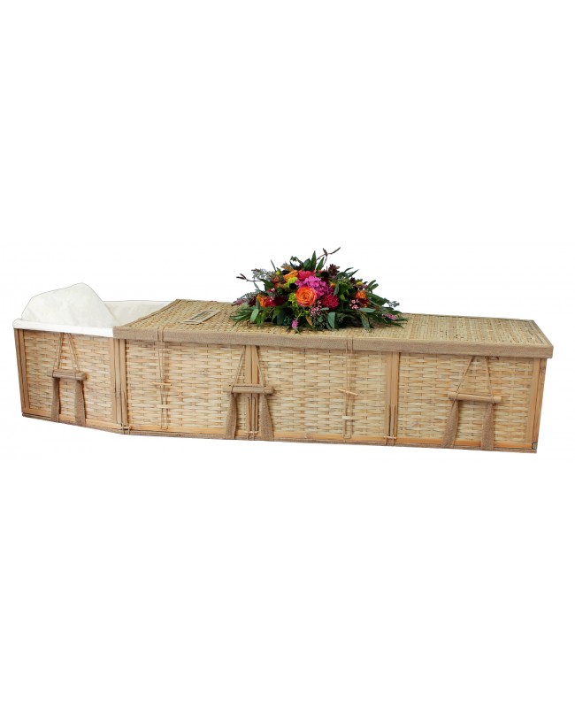 Six-Point Adult Bamboo Coffin for adults