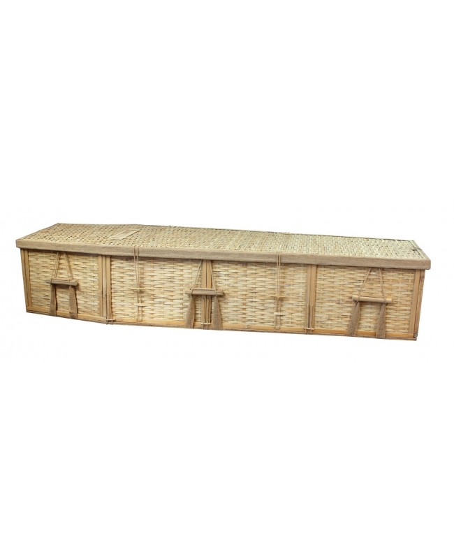 Six-Point Adult Bamboo Coffin for human burial