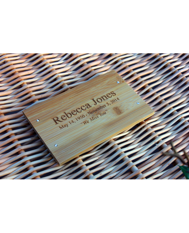 White Willow Casket - Includes Personalized Bamboo Plaque - Ground Shipping Included