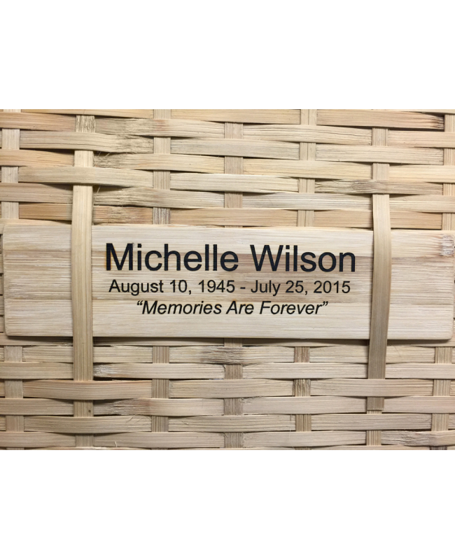 Personalize Infant Woven Willow Caskets