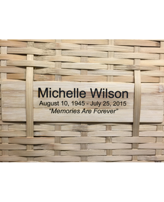 Simple Bamboo Coffin - Includes Personalized Bamboo Plaque - Ground Shipping Included Simple Bamboo Coffin - Includes Personalized Bamboo Plaque - Ground Shipping Included