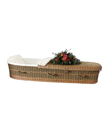 24" - 48" Infant Woven Seagrass Caskets - Includes Personalized Bamboo Plaque - Ground Shipping Included