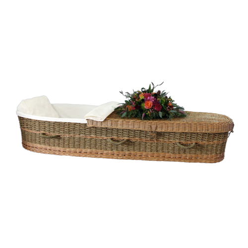 24" - 48" Infant Woven Seagrass Caskets - Includes Personalized Bamboo Plaque - Ground Shipping Included