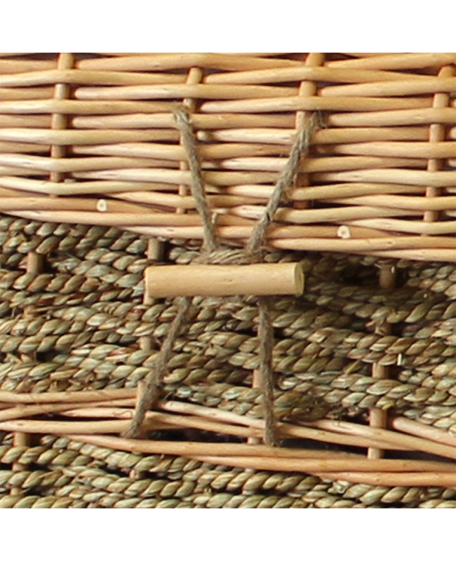 24" Infant Woven Seagrass Caskets - Includes Personalized Bamboo Plaque - Ground Shipping Included