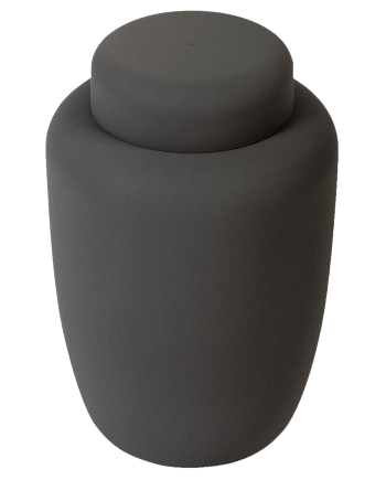 Cornstarch Earth Urn-Black