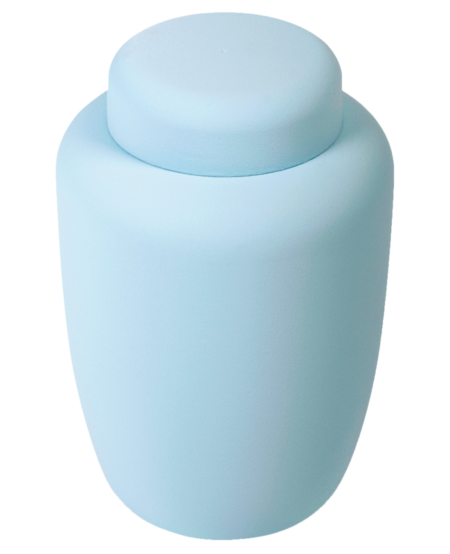 Cornstarch Earth Urn-Pale Blue