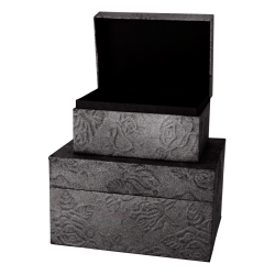 Pet Memory Chest - Embossed Metallic Black