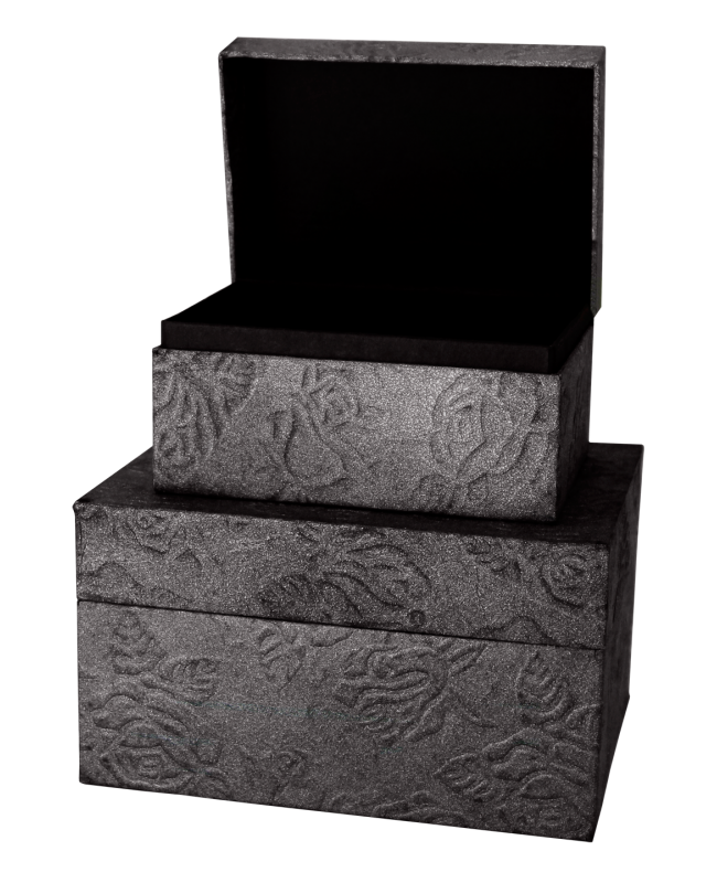 Memory Chest - Embossed Metallic Black