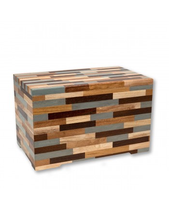 Tribute Repurposed Wood Urn-Mosaic