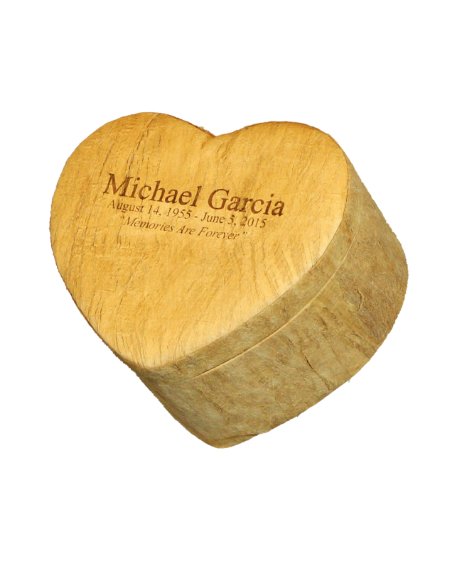 Wood Grain heart Pet Unity Earth Urns