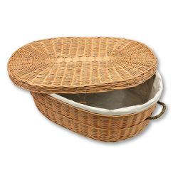 Pet Willow Casket - Includes Personalized Bamboo Plaque - Ground Shipping Included