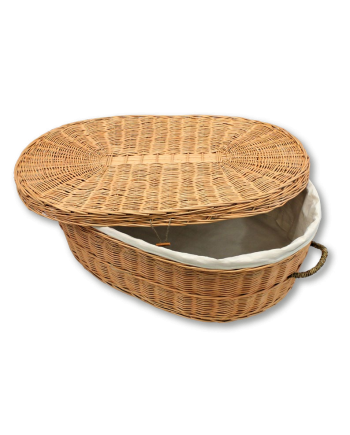 Pet Willow Casket - Includes Personalized Bamboo Plaque - Ground Shipping Included