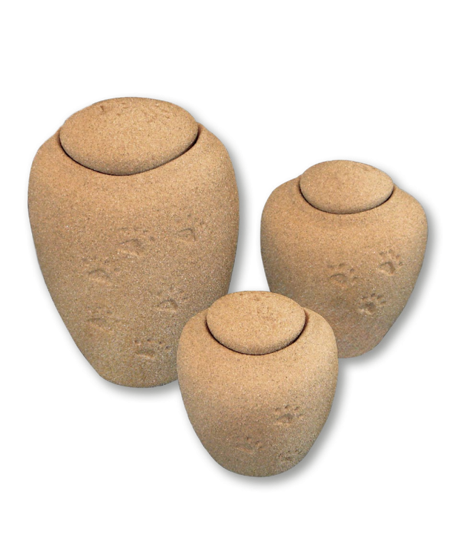 Oceane Sand with Paw Prints Urns