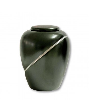 Sand and Gelatin Traditional Forest Green Urn