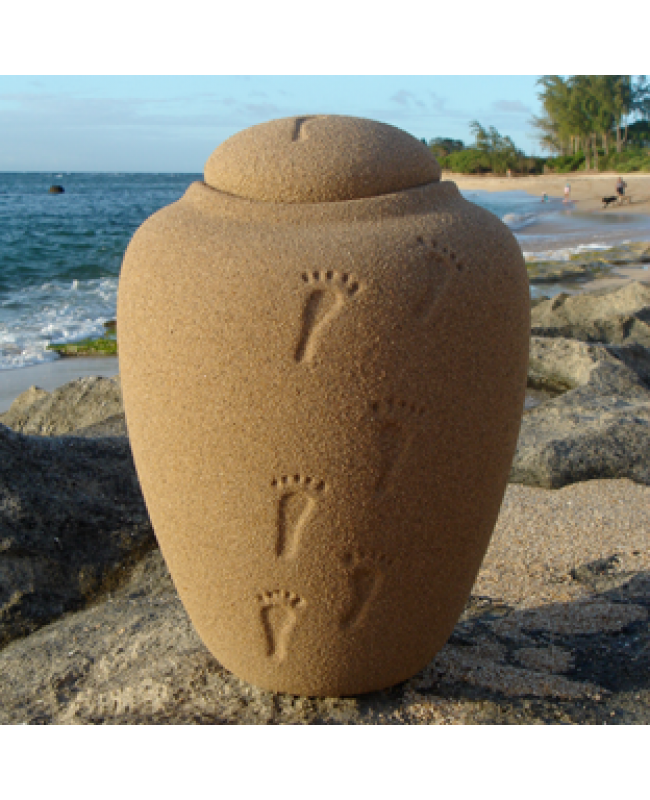 Oceane biodegradable sand cremation urn