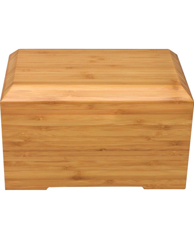 Biodegradable bamboo burial urn