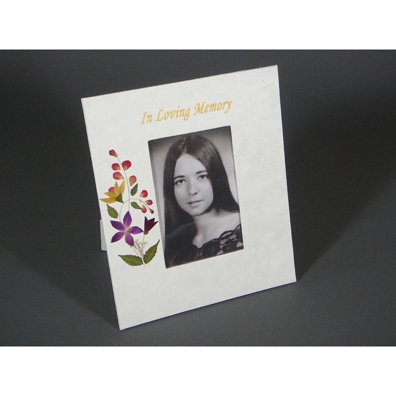 Floral Photo Frame Cremation Memories