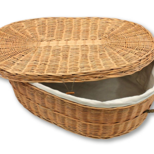 Pet Willow Casket – Includes Personalized Bamboo Plaque – Ground Shipping Included