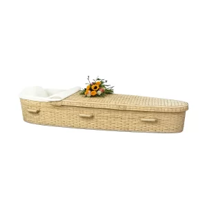 Bamboo Adult Casket – Includes Personalized Bamboo Plaque – Ground Shipping Included