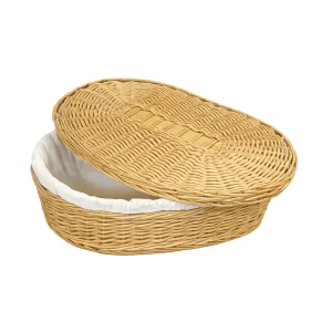 Pet Willow Casket – Includes Personalized Bamboo Plaque – Ground Shipping Included