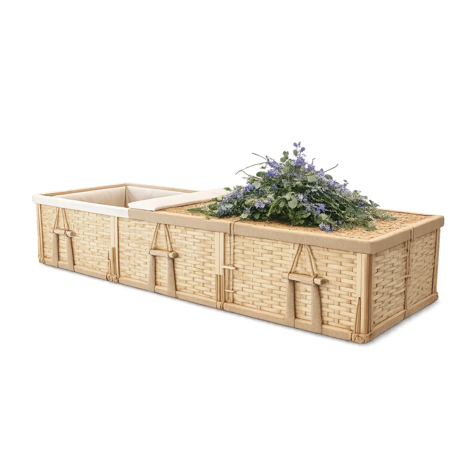 Four-Point Bamboo Casket Assembled image2