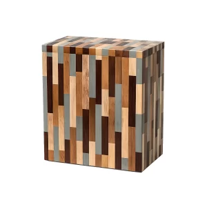 Traditional Repurposed Wood Urn-Mosaic