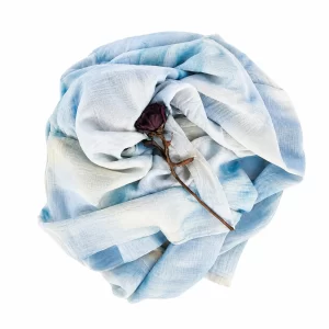 Sanctum Two Layer Gauzed Cotton Muslin Shroud – INDIGO TIE-DYE