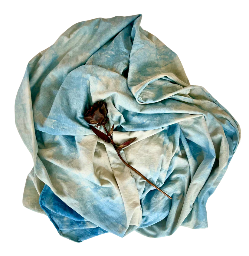 Sanctum Hemp/Cotton Jersey Shroud - INDIGO MARBLED